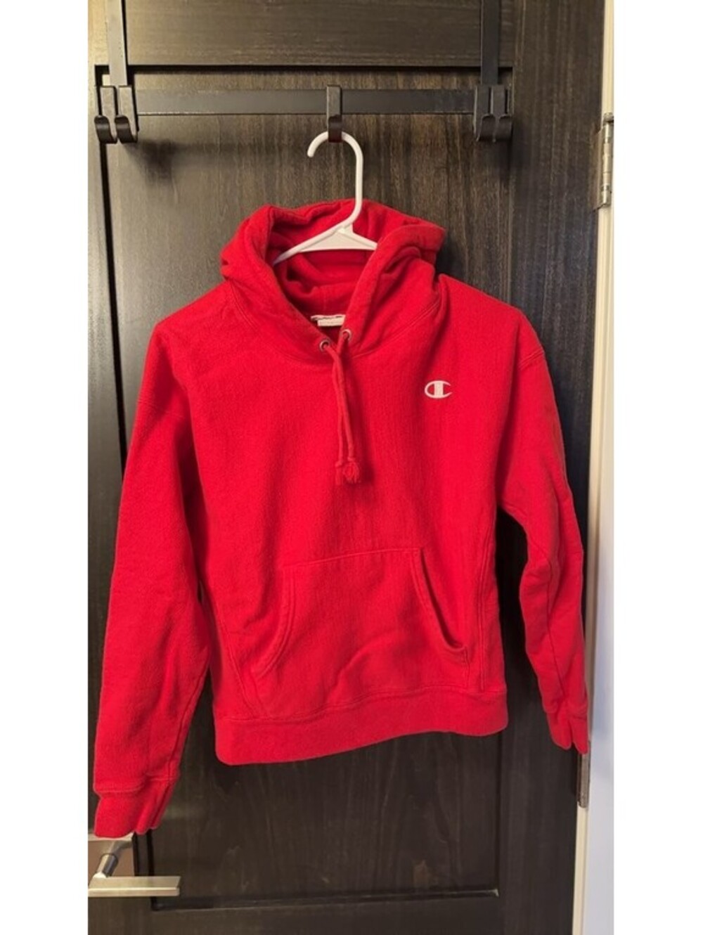 Champion Reverse Weave Red Fleece Hoodie Boys Small 0219